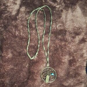 Dreamcatcher Navajo 925 Silver Pendant Necklace